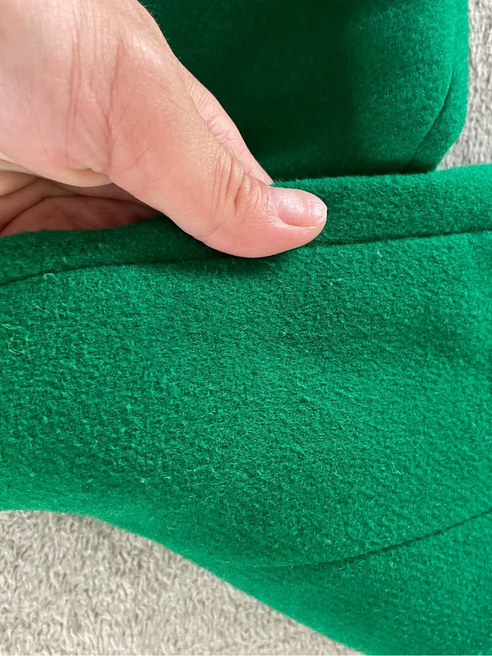J. Crew Wool Blend Funnel Neck Kelly Green City Coat Size 8 Old Money Preppy - Picture 10 of 10